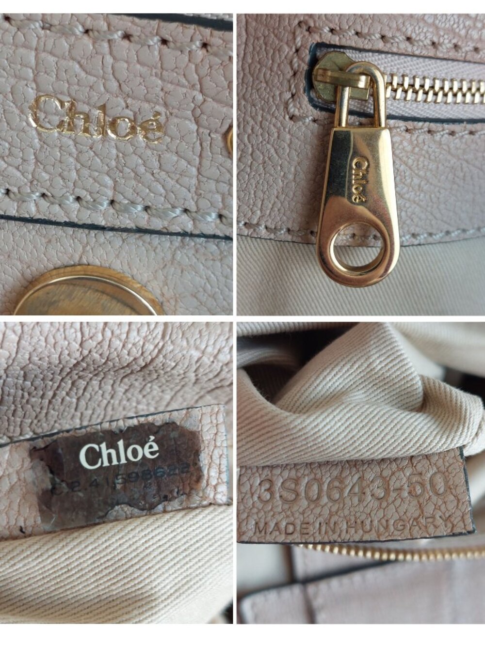 CHLOE Kathleen Nude Mauve Beige Satchel Bag - Picture 16 of 16